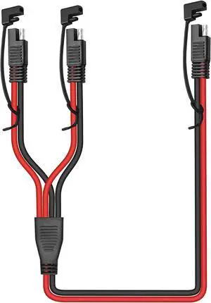 10AWG SAE DC Power Automotive Connector Cable Y Splitter 1 to 2 SAE Extension Cable, Fit for Suitable for Solar Battery Connection and Transfer -40cm 10AWG SAE DC Power Automotive Connector Cable Y Splitter 1 to 2 SAE Extension Cable, Fit for Suitable for Solar Battery Connection and Transfer -40cm