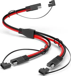 ELECTOP 10AWG SAE Y Splitter Cable SAE Quick Disconnect Connector, 1 to 2 SAE to SAE Extension Cable 2-Way Wire Splitter, SAE DC Power Automotive Adapter Cable SAE Plug for Solar Panel Battery Charger ELECTOP 10AWG SAE Y Splitter Cable SAE Quick Disconnect Connector, 1 to 2 SAE to SAE Extension Cable 2-Way Wire Splitter, SAE DC Power Automotive Adapter Cable SAE Plug for Solar Panel Battery Charger