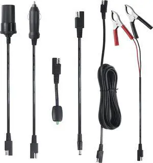 Sunway Solar 16FT Battery Charger Extension Cable Adapter SAE Connectors Quick Connect with Battery Clamps For 12V Trickle Charger And Maintainer, 12Volt Solar Panel Power System Kit Sunway Solar 16FT Battery Charger Extension Cable Adapter SAE Connectors Quick Connect with Battery Clamps For 12V Trickle Charger And Maintainer, 12Volt Solar Panel Power System Kit