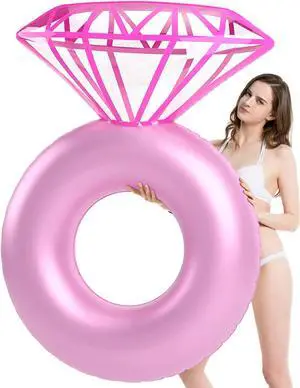 Jasonwell Inflatable Diamond Ring Pool Float - Engagement Ring Bachelorette Party Float Stagette Decorations Swimming Tube Floaty Outdoor Water Lounge Floats for Adults Jasonwell Inflatable Diamond Ring Pool Float - Engagement Ring Bachelorette Party Float Stagette Decorations Swimming Tube Floaty Outdoor Water Lounge Floats for Adults