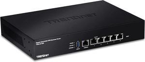 TRENDnet Gigabit Multi-WAN VPN Business Router, TWG-431BR, 5 x Gigabit ports, 1 x Console Port, QoS, Inter-VLAN Routing, Dynamic Routing, Load-Balancing, High Availability, Online Firmware Updates