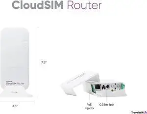 TravelWifi CloudSIM WiFi Router, Supports 2G, 3G, 4G LTE Connection, Unlimited Devices Connectivity, Portable WiFi in 130+ Countries, Weather-Resistant, Plug-&-Play Internet Router, Includes 6GB Data