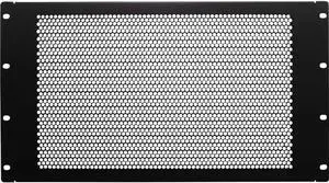 Navepoint 6U Blank Rack Mount Panel Spacer with Venting for 19-Inch Server Network Rack Enclosure Or Cabinet Black