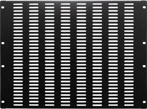 NavePoint 8U Blanking Panel, Slotted, Flanged, 19 inch Wide Network Server Rack or Server Cabinet, Filler Panel, Steel, Hardware Included