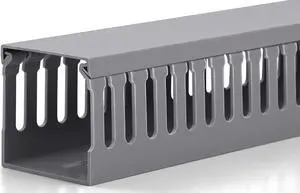 ZhiYo 2x2in Server Rack Cable Management, 6.4FT Cable Duct Cable Raceway Kit, Electrically Safe PVC for Network Cable Management, Open Slot Wire Raceway for Computer Under Desk, Wire Duct 2 x L3.2FT