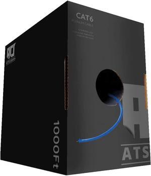 CAT6 Plenum (CMP) Cable 1000FT | Network Analyzer Test Passed | 23AWG 4Pair, Solid 550MHz Ethernet Cable 10Gigabit UTP, Available in 9 Colors (Blue)