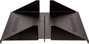 NavePoint 2U Cantilever Server Shelf Rack Mount 19 Inch 2 Piece Set Center Weighted Vented