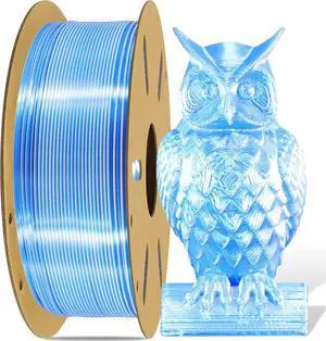 1.75mm Silk Blue/White PLA Dual Color in 1 Coextrusion PLA 3D Printing Filament, 1KG 2.2lbs 2 Color Silk Bicolor Dichromatic 3D Printer Material, Widely Support for 3D Printers, Blue/White 1.75mm Silk Blue/White PLA Dual Color in 1 Coextrusion PLA 3D Printing Filament, 1KG 2.2lbs 2 Color Silk Bicolor Dichromatic 3D Printer Material, Widely Support for 3D Printers, Blue/White