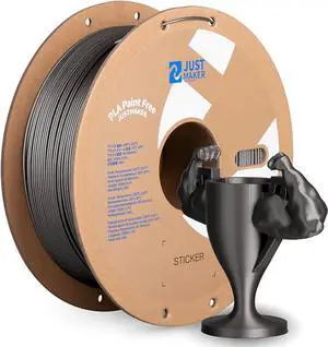 PLA Metallic Finish 3D Printer Filament, Metallic Shining Filament Without Paint, Dimensional Accuracy +/-0.03mm, 1.75mm, Upgrade Cardboard Spool,Fit Most FDM Printer, 1 kg, Space Gray