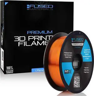 Transparent Orange PETG 3D Printer Filament - 1kg Spool, 1.75mm, Dimensional Accuracy +/- 0.03 mm, (Trans Orange)