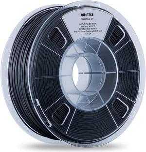 R QIDI TECHNOLOGY PA12-CF Nylon Filament 1.75 Black, Carbon Fiber Nylon Filament 1.75mm 1Kg Spool 3D Printer Filament, High Strength, High Precision, No Warpage, Low Moisture Sensitivity
