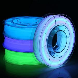 AMOLEN Glow in The Dark Multicolor Change 5 Meter,Green,Blue and Purple,3D Printer Filament Bundle,PLA Filament 1.75mm,3D Printing Filament,200g X 4 Pack