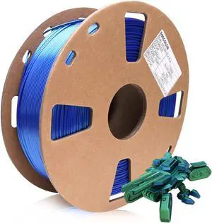 3D Printer Filament,1.75mm PLA Fit Most FDM Printer,1 KG Spool, Dimensional Accuracy +/- 0.03 mm 3D Printing Filament(Blue&Green)