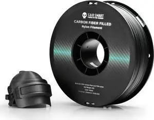SainSmart 1.75mm Black ePA-CF Carbon Fiber Filled Nylon Filament 1KG (2.2lbs) Spool for 3D Printer