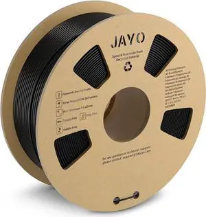 JAYO PLA+ Filament 1.75mm, PLA Plus 3D Printer Filament 1.1KG, Dimensional Accuracy +/- 0.02mm, Neatly Wound Filament, Toughness 3D Printing Filament, 1.1 kg Spool(2.42 LBS), 363 Meters, PLA+ Black