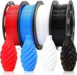 1.75mm Normal PLA 4 Most Basic Colors Bundle Pack: Black Red White Blue, Each Spool 250g, 4 Spools Packed, Total 1Kg 3D Printing Filament Material with One Extra 3D Print Tool by MIKA3D 1.75mm Normal PLA 4 Most Basic Colors Bundle Pack: Black Red White Blue, Each Spool 250g, 4 Spools Packed, Total 1Kg 3D Printing Filament Material with One Extra 3D Print Tool by MIKA3D
