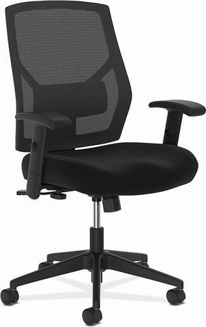 HON Crio High-Back Task Chair - Fabric Mesh Back Computer Chair for Office Desk, in Black (HVL581)