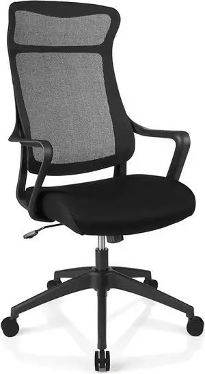 Realspace® Lenzer Mesh High-Back Task Office Chair, Black, BIFMA Compliant