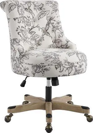 Linon Home Décor Leslie Floral Office Chair