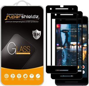 Supershieldz (2 Pack) Designed for Google (Pixel 2) Tempered Glass Screen Protector, (Full Screen Coverage) 0.33mm, Anti Scratch, Bubble Free (Black)