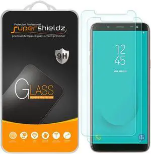 Supershieldz (2 Pack) Designed for Samsung Galaxy J6 (2018) Tempered Glass Screen Protector, Anti Scratch, Bubble Free, Welcome to consult
