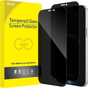 JETech Privacy Full Coverage Screen Protector for iPhone 12 Pro Max 6.7-Inch, Anti-Spy Tempered Glass Film, Edge to Edge Protection Case-Friendly, 2-Pack