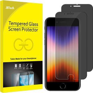 JETech Privacy Screen Protector for iPhone SE 3 (2022 3rd Edition) 4.7-Inch, Anti Spy Tempered Glass Film, Case Friendly, 2-Pack