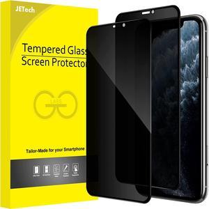 JETech Privacy Full Coverage Screen Protector for iPhone 11 Pro Max/XS Max 6.5-Inch, Anti-Spy Tempered Glass Film, Edge to Edge Protection Case-Friendly, 2-Pack