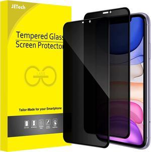 JETech Privacy Full Coverage Screen Protector for iPhone 11/XR 6.1-Inch, Anti-Spy Tempered Glass Film, Edge to Edge Protection Case-Friendly, 2-Pack