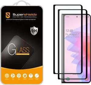 Supershieldz (2 Pack) Designed for Samsung Galaxy Z Fold 4 5G (Front Screen Only) Tempered Glass Screen Protector, Anti Scratch, Bubble Free (Black), Welcome to consult
