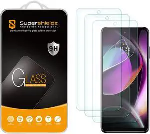 Supershieldz (3 Pack) Designed for Motorola Moto G 5G (2022) Tempered Glass Screen Protector, Anti Scratch, Bubble Free