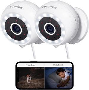 4MP 2K Security Cameras Outdoor Indoor Wired,IP65, Starlight Sensor & 100 Ft Night Vision,Motion/Person Detection,2-Way Audio/Spotlight,US Cloud,Compatible With Alexa,iOS & Android & Web Access