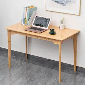 Maydear 47" Bamboo Multipurpose Study Writing Desk/Modern Simple Computer & Laptop Table for Living Room Home and Office/Dining Table