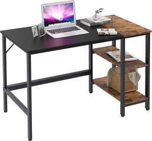 SINPAID Computer Desk 40 inches with 2-Tier Shelves Sturdy Home Office Desk  with Large Storage Space Modern Gaming Desk Study Writing Laptop Table