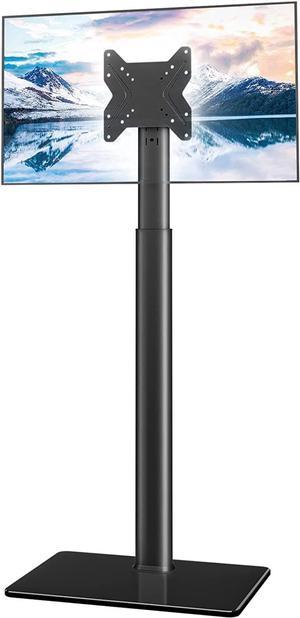 Universal TV Stand Monitor with Mount 100 Degree Swivel Height Adjustable and Tilt Function for 19 to 43 inch LCD, LED OLED TVs,Space Saving Standing Bedroom Living Room Corner,Black