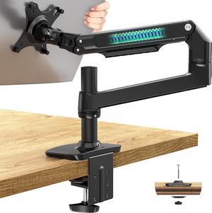 Single Monitor Mount - Single Monitor Arm Desk Mount, Fully Adjustable Computer Monitor Arm with VESA Mount | Fits 13-40" Flat/Curved Monitors within 25 lbs | - Black