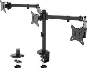 Triple Monitor Mount, 3 Monitor Desk Mount for 3 Screens up to 24 inches, Fully Adjustable VESA Monitor Stand (IMT66-03), Black