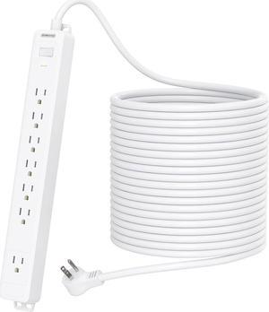 UltraPro-3-Outlet-25ft-Extension-Cord-2 Pack-White