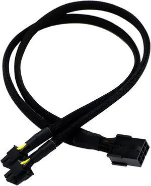 TeamProfitcom 16 AWG GPU VGA PCI-e 8 Pin PCI Express Graphics Video Card GPU 8Pin Female to Dual GPU 8(6+2) Pin Male Sleeved 8pin Splitter Power Extension Cable 20 inches (4 Pack)