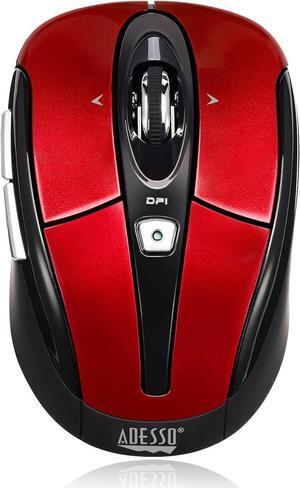 Adesso Ergonomic iMouse S60 - Wireless Optical Mouse, red