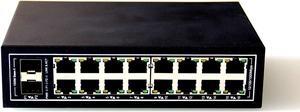 WIWAV WDH-16GT2GF-DC 10/100/1000Mbps Unmanaged 18-Port Gigabit Industrial Ethernet Switches with DIN Rail/Wall-Mount (Fanless,-30~75)