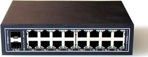 WIWAV WDH-16ET2GF-DC 10/100Mbps Unmanaged 18-Port Industrial Ethernet Switches with DIN Rail/Wall-Mount (Fanless,-30~75)