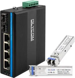 4-Port Outdoor Full Gigabit PoE+ DIN-Rail Fiber Network Switch 4 x Gigabit PoE+ Ports 2 x 1.25G SFP Fiber Ports 120W with 2pcs Industrial SFP Transceivers 4-Port Outdoor Full Gigabit PoE+ DIN-Rail Fiber Network Switch 4 x Gigabit PoE+ Ports 2 x 1.25G SFP Fiber Ports 120W with 2pcs Industrial SFP Transceivers