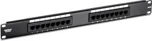 TRENDnet 16-Port Cat6 Unshielded Patch Panel, TC-P16C6, Wallmount or Rackmount, 1U 19" Cat3/Cat4/Cat5/Cat5e/Cat6 Compatible, 250Mhz Connection, Ethernet/Fast Ethernet/Gigabit Ethernet (1000Base-T)