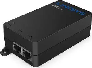 Linksys Gigabit Power Over Ethernet Plus Injector, 30W PoE+ Power Network Reaches Distances Up To 328 ft. (100M), LAPPI30W Black
