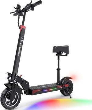 EVERCROSS Electric Scooter, Electric Scooter for Adults with 800W Motor, Up to 28MPH & 25 Miles, Electric Scooter Adults with Dual Braking System, Folding Electric Scooter Offroad with 10'' Solid Tire