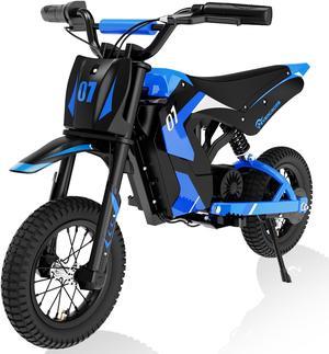 EVERCROSS EV12M Electric Dirt Bike,300W Electric Dirt Bike for Kids Ages 3-12,Up to 15.5MPH & 9.3 Miles Long-Range,3-Speed Modes Motorcycle ( Blue )