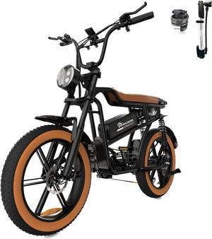 EVERCROSS PRO EK30 1000W Electric Bike for Adults, 20" x 4.0 Fat Tire Electric Bicycle, Up to 20MPH & 60 Miles, 48V 15AH Removable Battery Ebike, 7-Speed, Mountain Snow Electric Dirt Bike