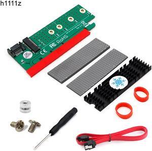 NGFF M.2 B Key SATA-Bus SSD to SATA3 Adapter PCI Express x1 x4 x8 x16 Slot SATA Cable Heatsink Suppor 2230 2242 2260 2280 M2 SSD