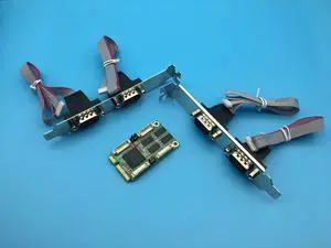 MINI PCI-E to 4-port Serial Converter Adapter COM Port RS232 RS-232 Signal DB9 Pin Expansion Card